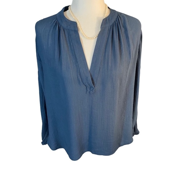 Brochu Walker Jaxon Shirred Popover Lagenlook peasant blouse - Picture 8 of 15